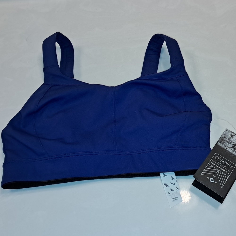 Oiselle Esther Blue Sports Bra